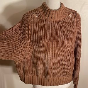 dRA Los Angeles Slouchy Brown Cotton Sweater